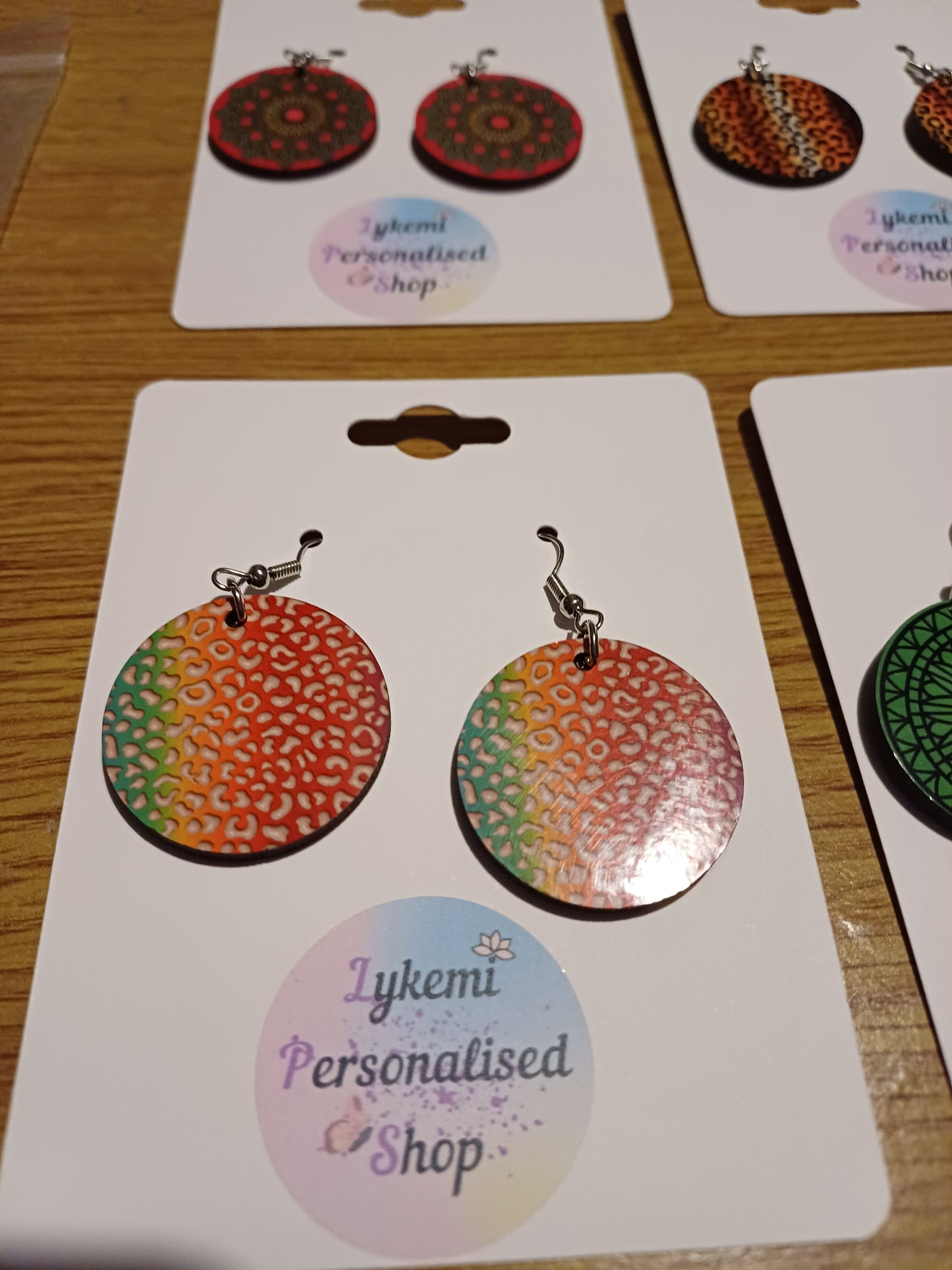 Cute Little Handmade Earrings Rainbow