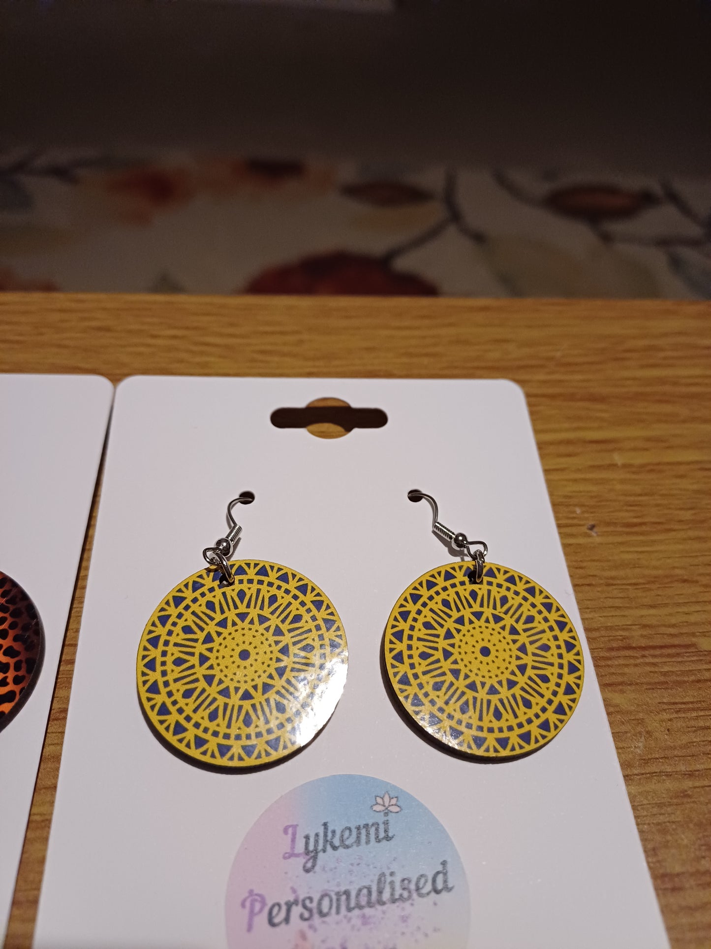 Handmade Earrings Yellow