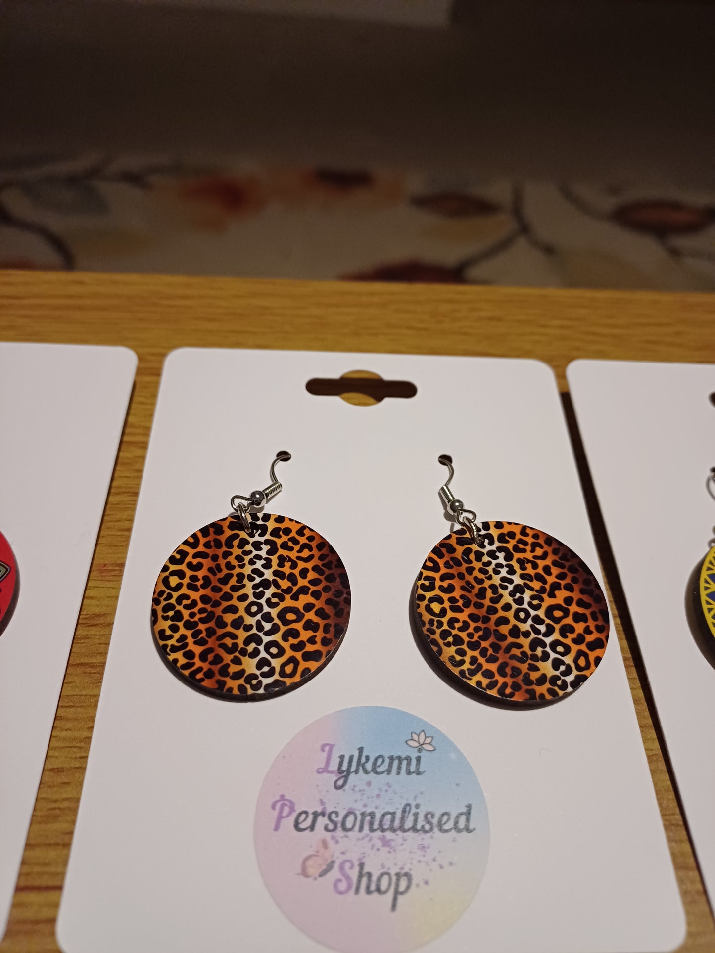 Cute Little Handmade Earrings Animal Skin