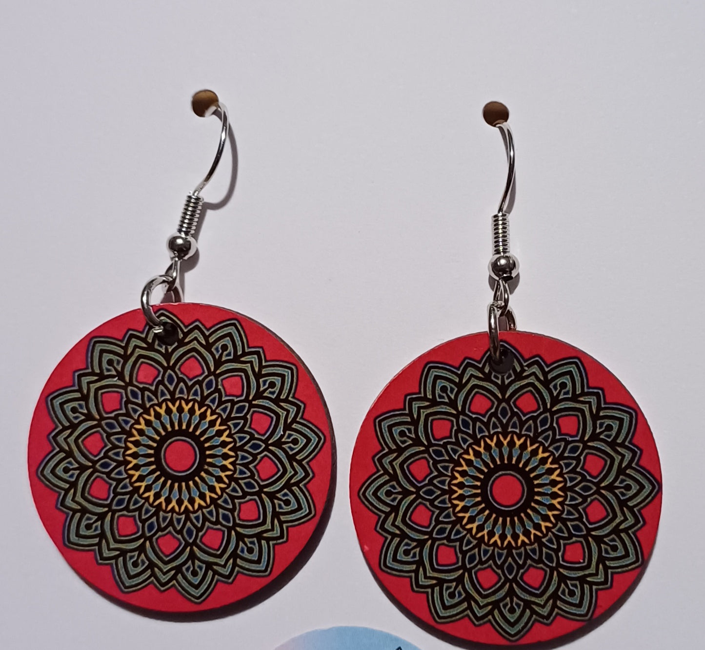 Cute Little Handmade Dark Pink Earrings