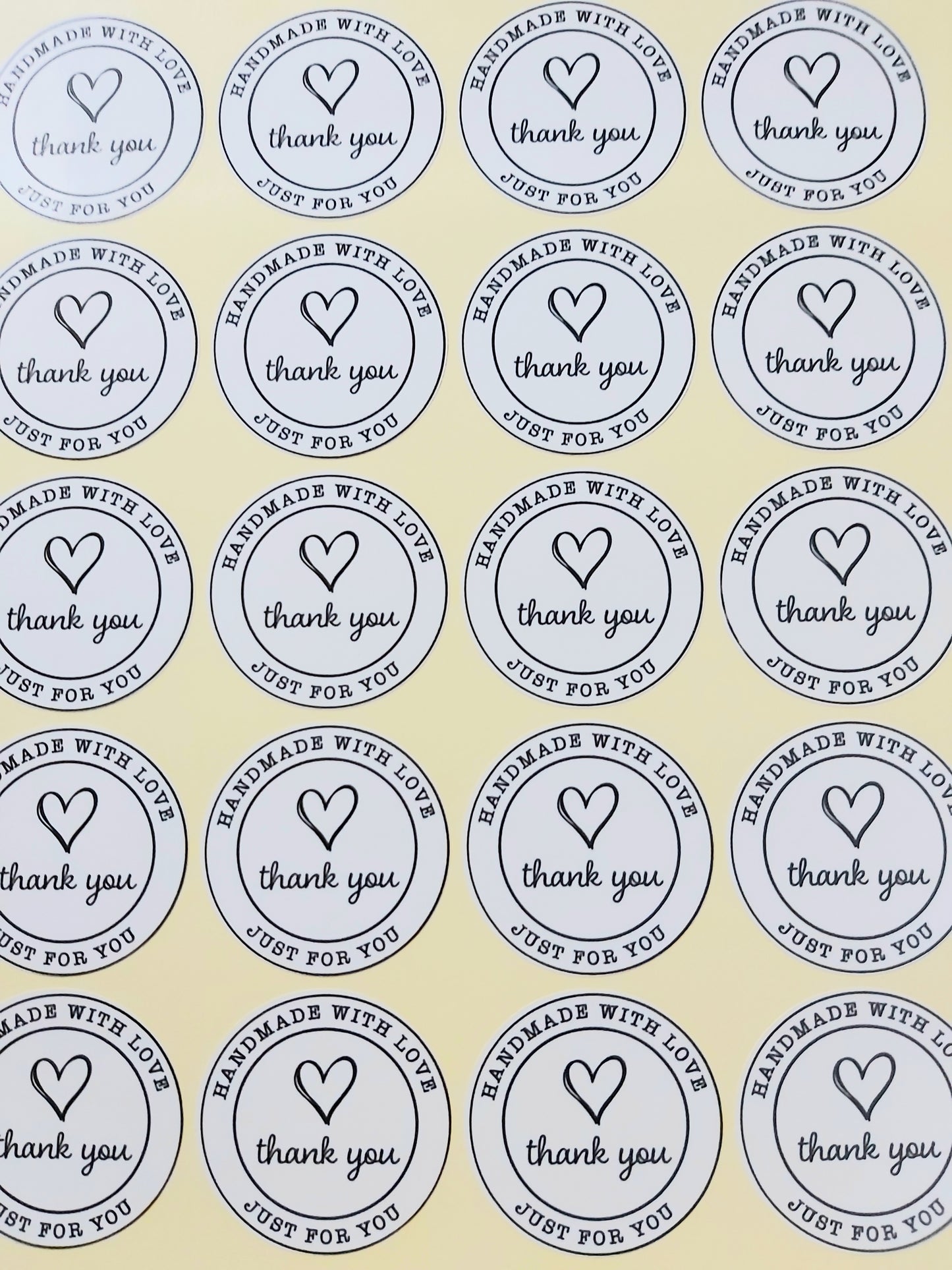Circle/Square Logo Glossy Paper Stickers