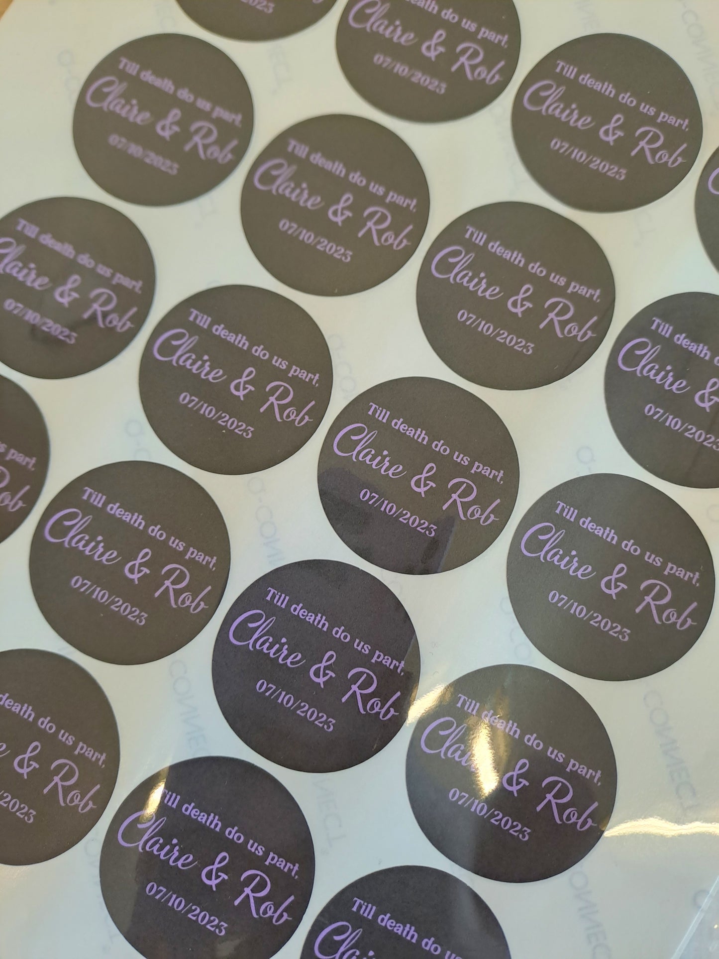 Circle/Square Logo Glossy Paper Stickers