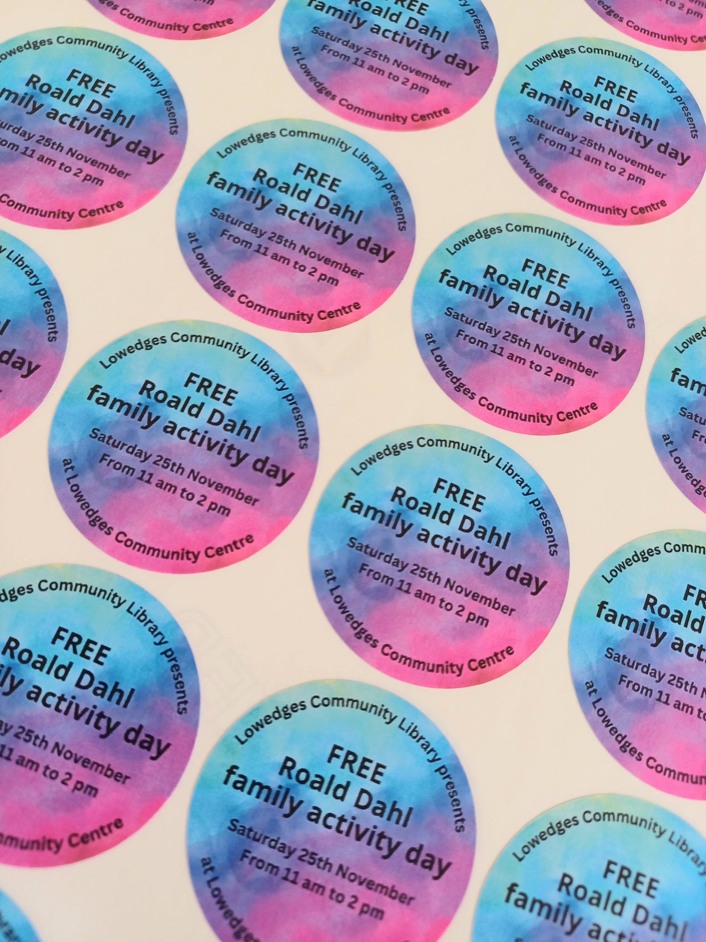 Circle/Square Logo Glossy Paper Stickers