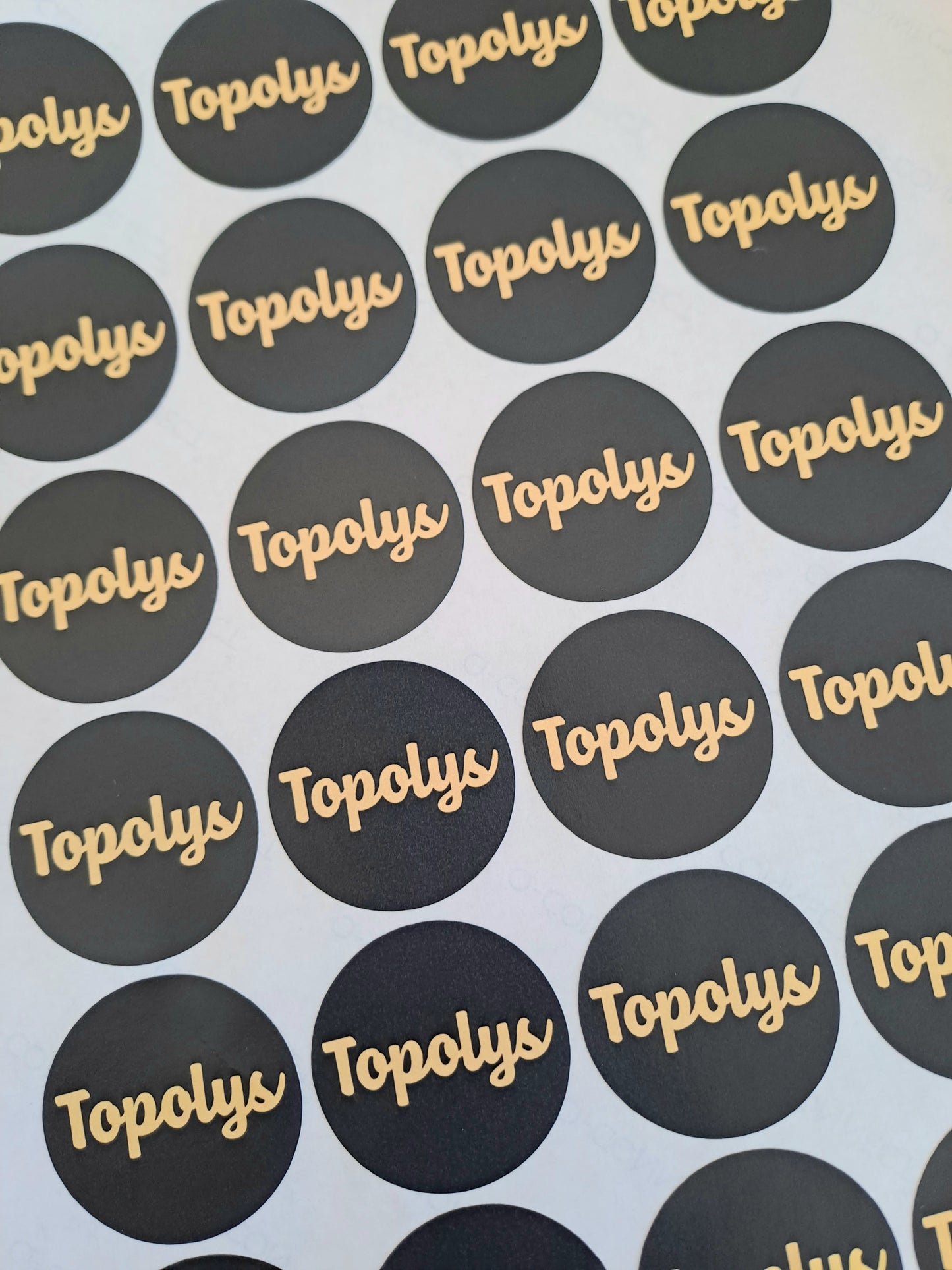 Circle/Square Logo Glossy Paper Stickers