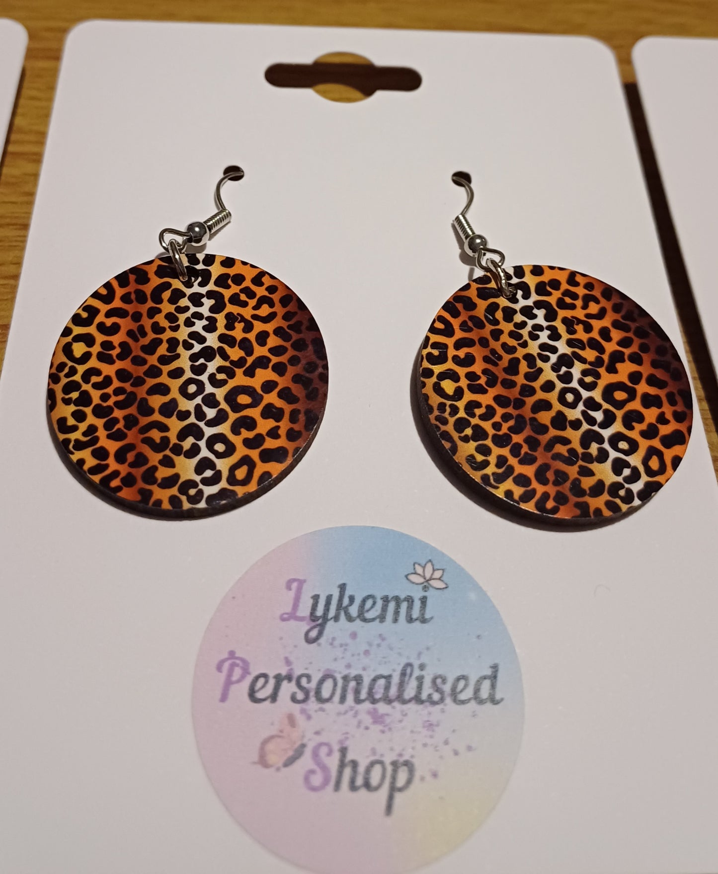 Cute Little Handmade Earrings Animal Skin