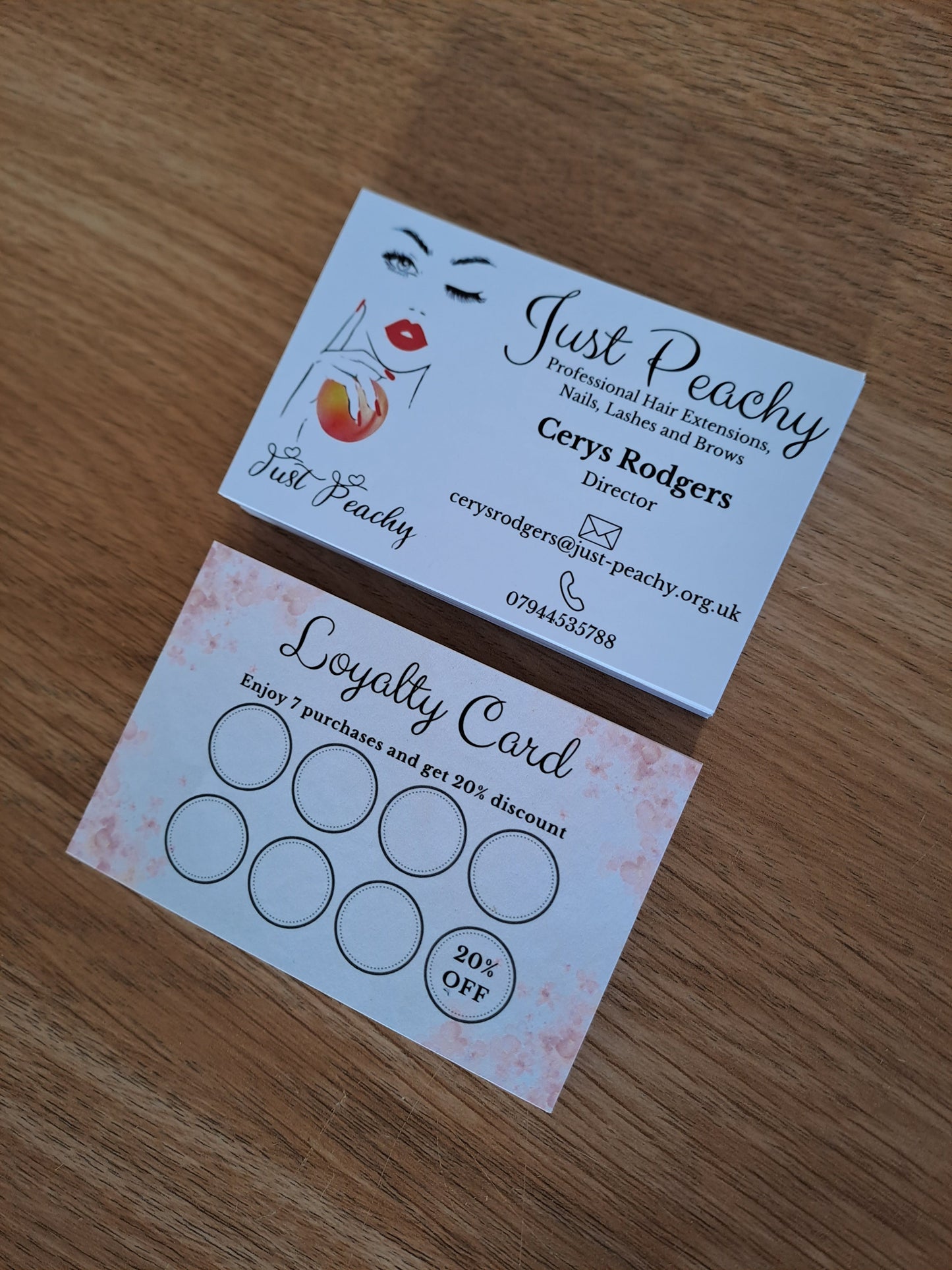 Business Cards, Appointment Cards, Loyalty Cards, Thank you Cards Single Sided Double Sided.