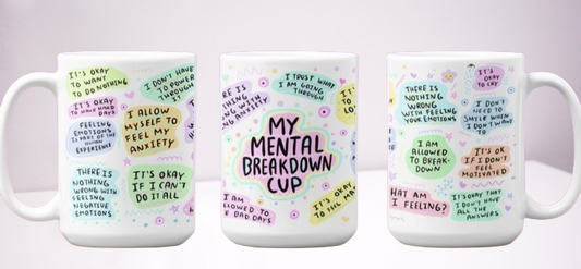 Self love affirmation mug, 11oz and 15oz mental health cup
