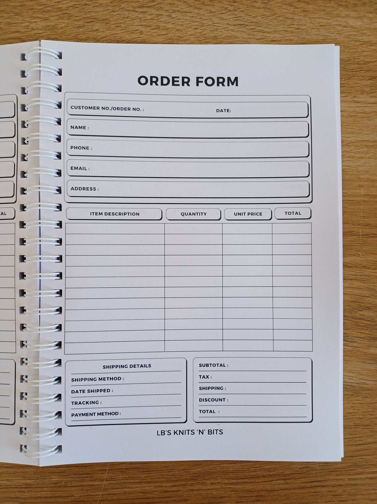 Personalised Order Books, Sales Tracker, Business Book, Sales Log Book